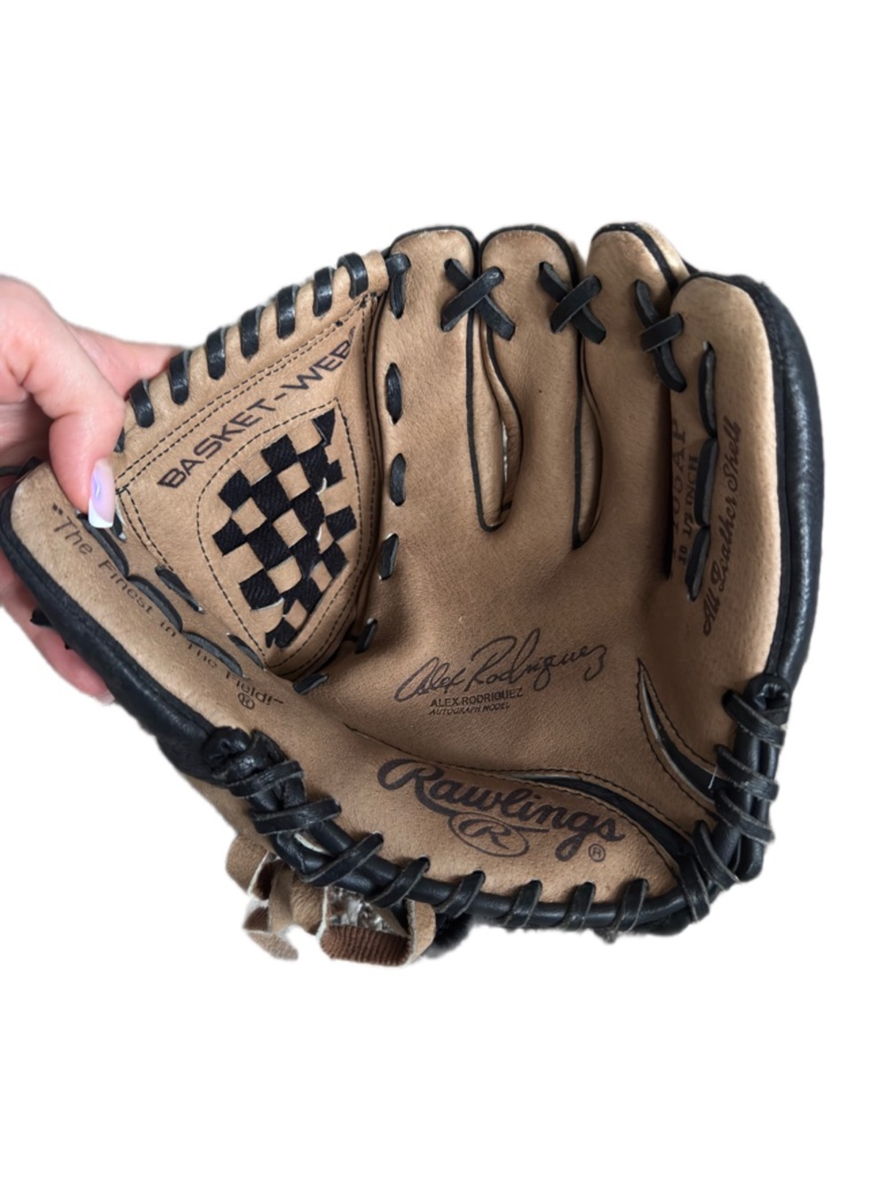 Rawlings Tan and Black Leather Baseball Glove - Men's PP105AP 10 1/2 inch